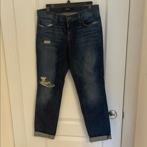 Distressed Blue Jeans